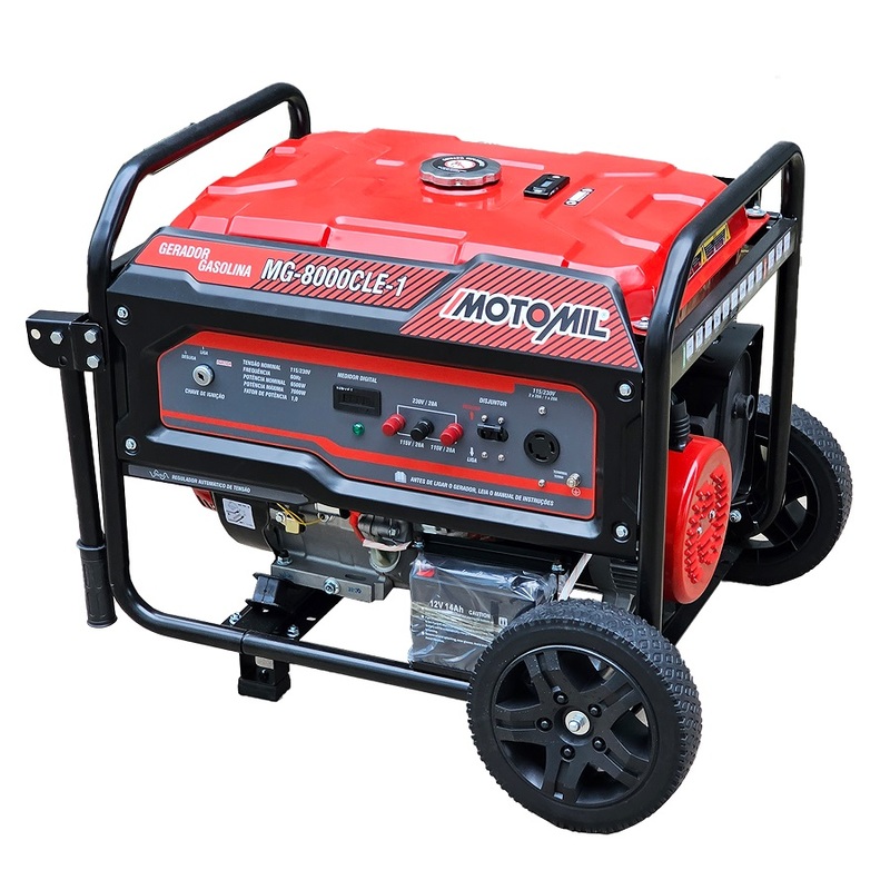 Gerador A Gasolina MG-8000CLE-1 Monofásico 7,0KVA Motomil